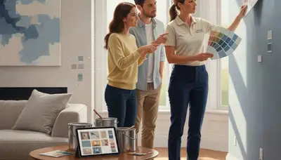 Easton, PA color consultation for painting projects in a home or business with expert paint swatches