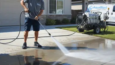 Concrete pressure cleaning in Easton, PA for driveways, patios, and walkways by Easton Paint Pros