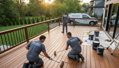 Deck painting services in Easton, PA by Easton Paint Pros for durable outdoor wood protection