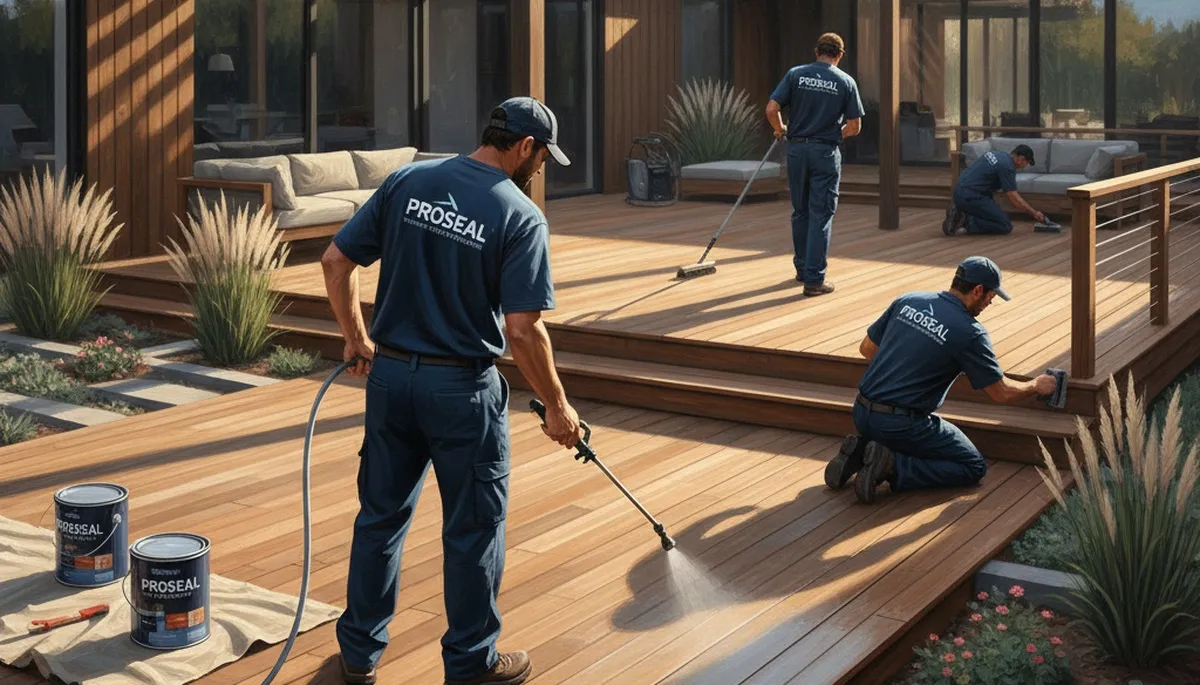 Deck sealing service in Easton, PA to protect wood from weather and extend deck life