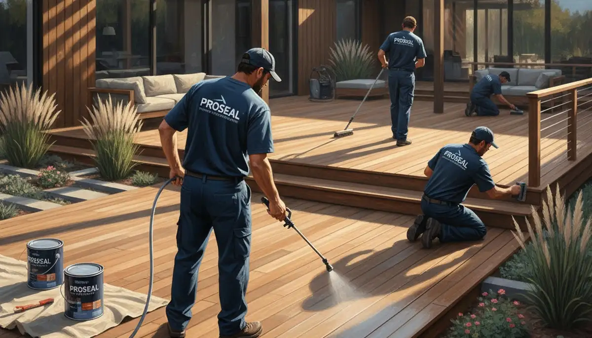 Deck sealing service in Easton, PA to protect wood from weather and extend deck life