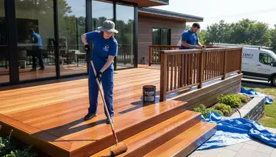 Easton, PA deck staining service for durable wood protection and weather resistance
