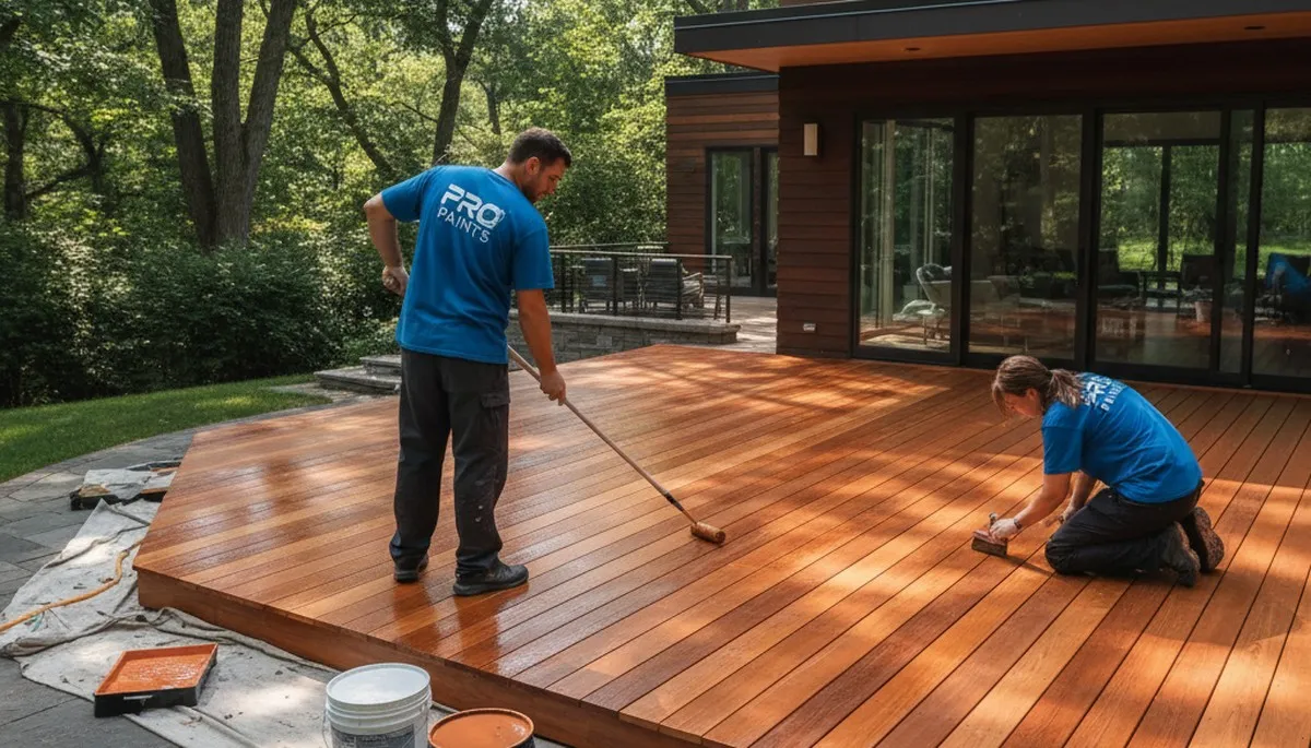 Professional deck staining in Easton, PA for durable wood protection and weather resistance