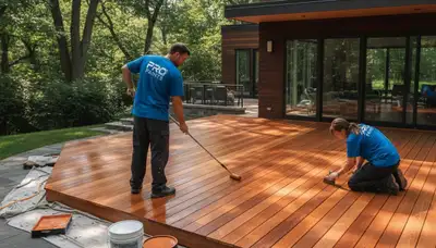 Professional deck staining in Easton, PA for durable wood protection and weather resistance
