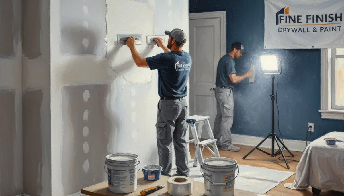 Drywall repair in Easton, PA for cracks, nail pops, and moisture damage, creating a smooth, paint-ready finish