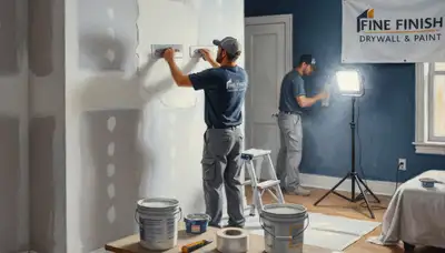 Drywall repair in Easton, PA for cracks, nail pops, and moisture damage, creating a smooth, paint-ready finish