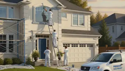 Easton, PA painters applying durable exterior house paint for curb appeal