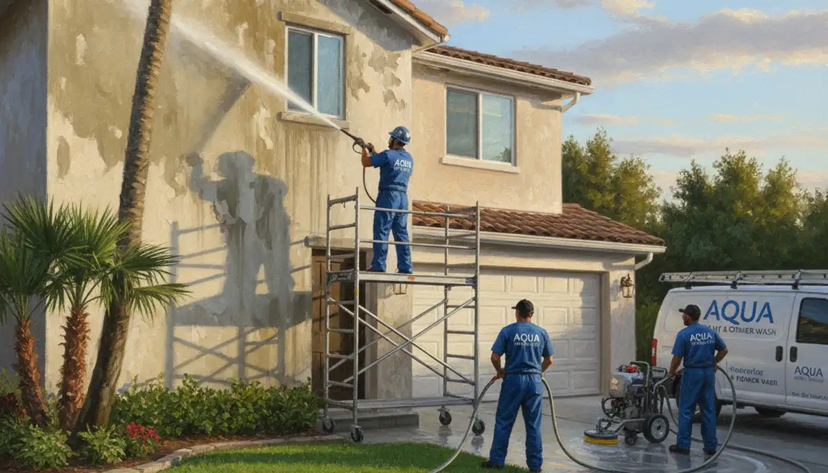 Pressure cleaning service in Easton, PA removing grime from siding, decks, and concrete