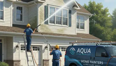 Vinyl siding pressure cleaning in Easton, PA removes mold, mildew, and grime from a home exterior
