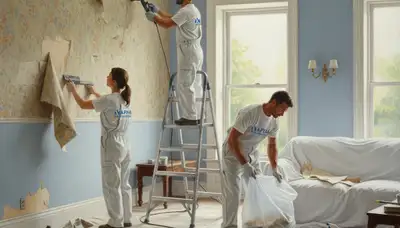 Wallpaper removal services in Easton, PA for historic homes and moisture-damaged walls