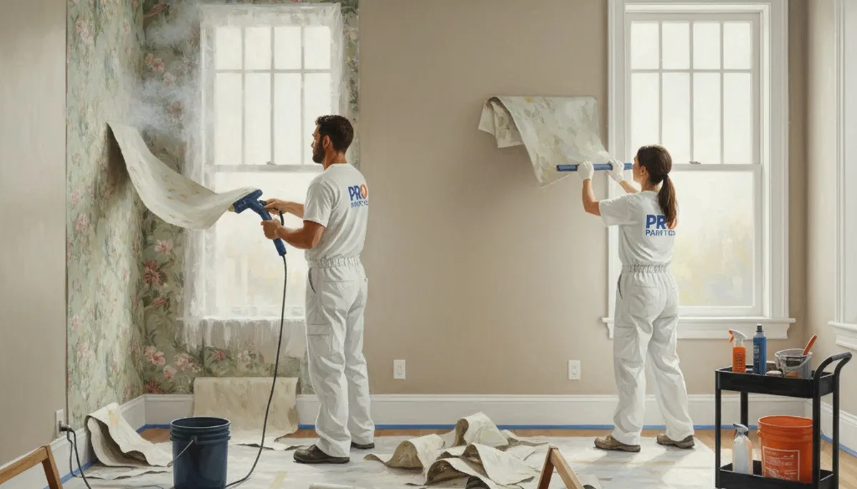 Easton, PA wallpaper removal for historic homes and moisture-damaged walls by Easton Paint Pros