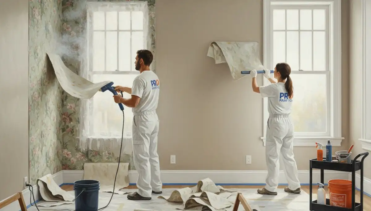 Easton, PA wallpaper removal for historic homes and moisture-damaged walls by Easton Paint Pros